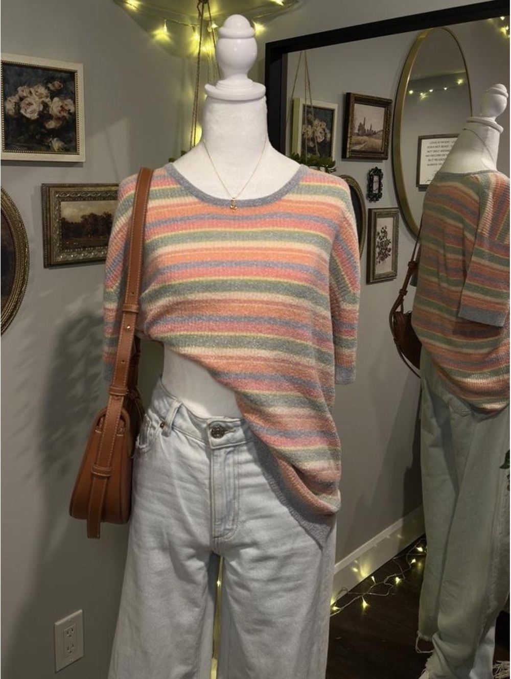 Pastel Striped Lightweight Knit Top 🌈